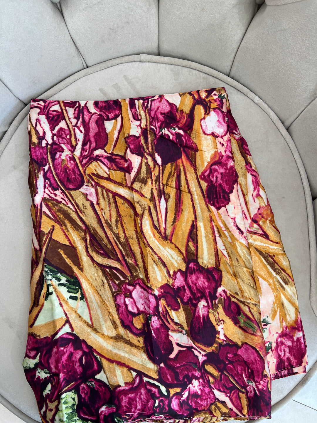 poncho tulipes fushia