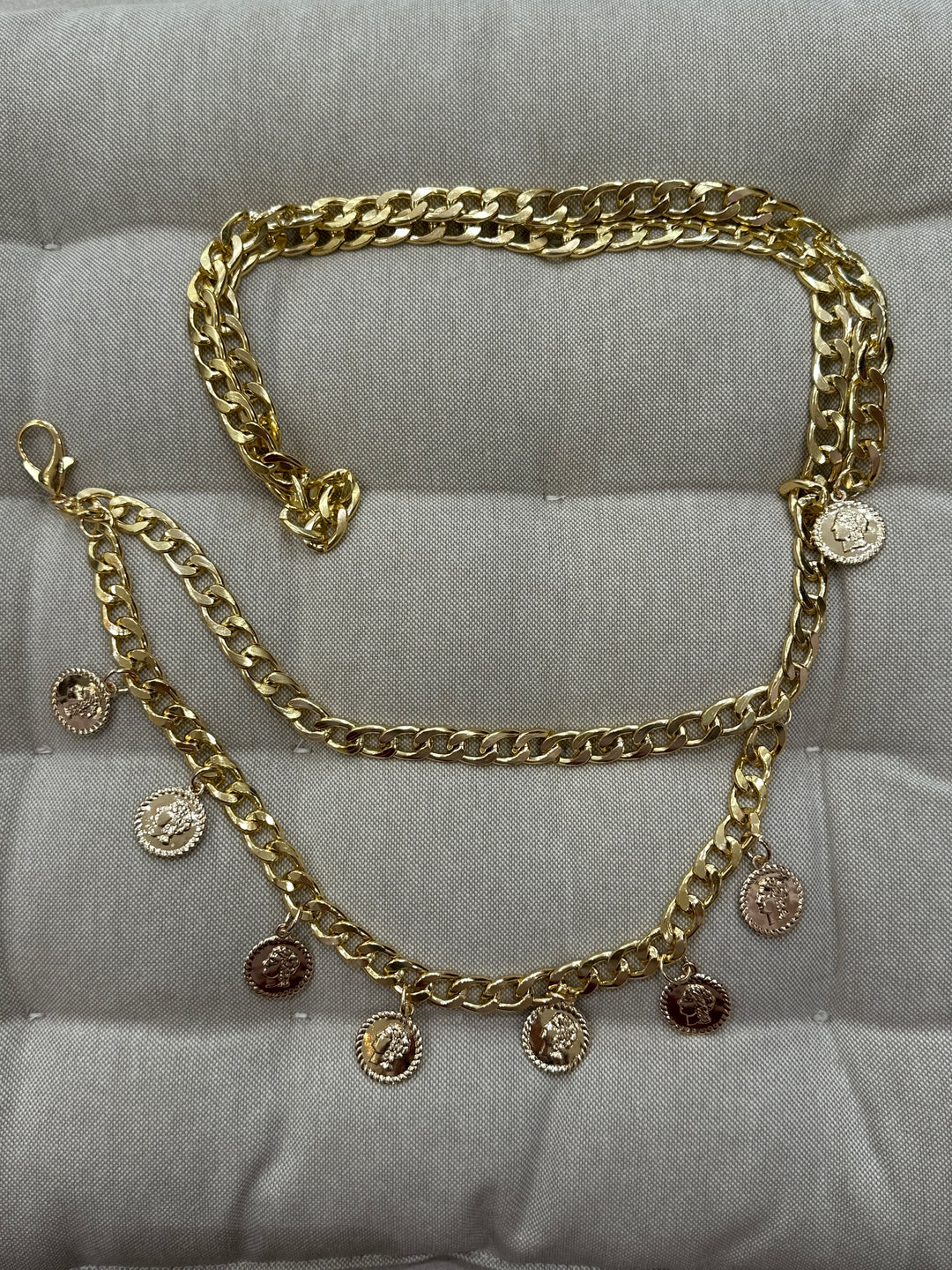 Ceinture double chaîne pièce