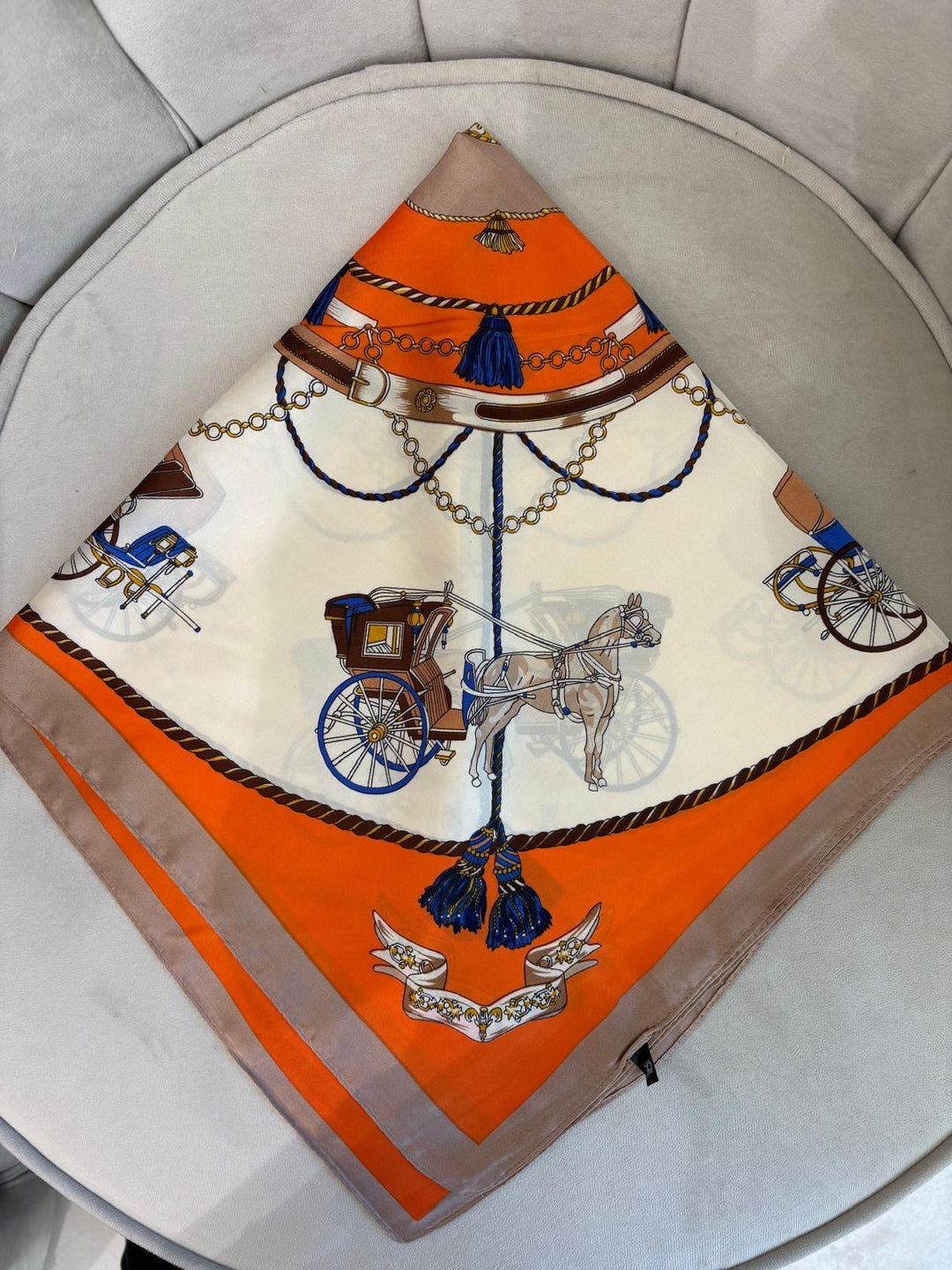 Foulard orange/ecru00195