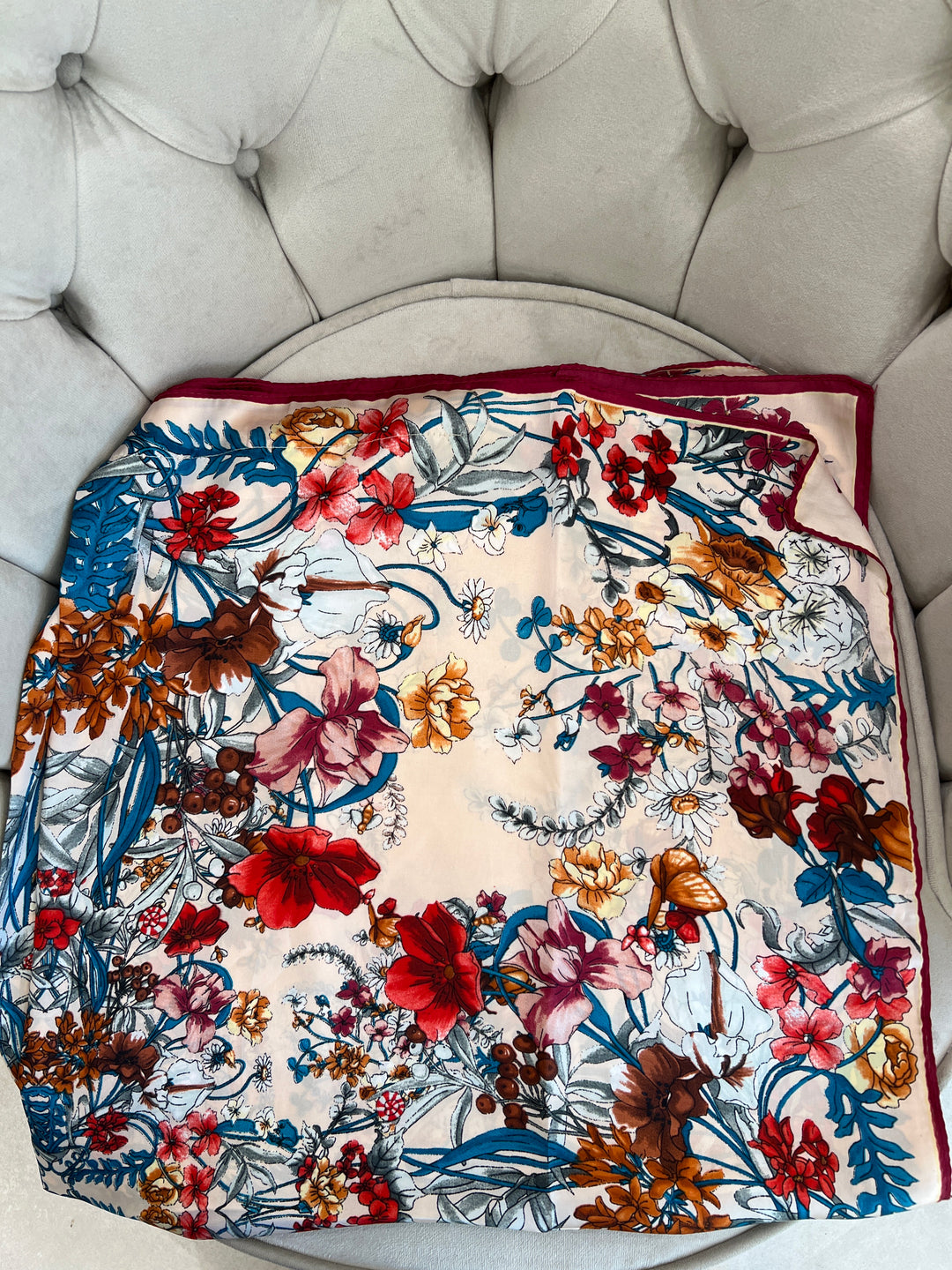 poncho fleuri