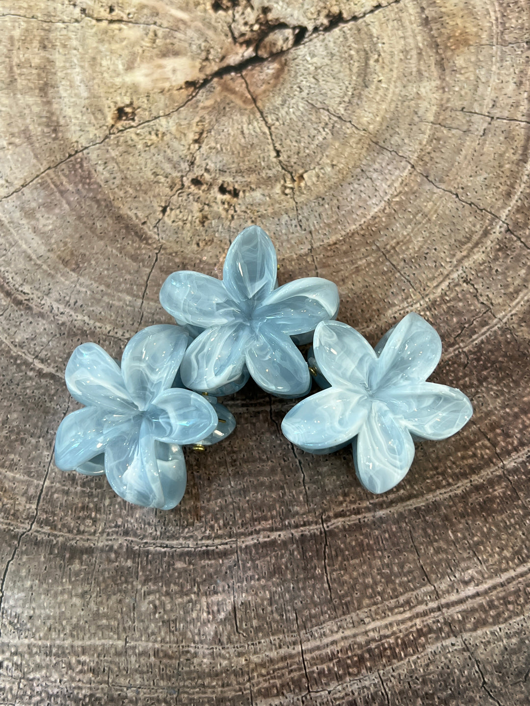 Pince a cheveux bleue fleur