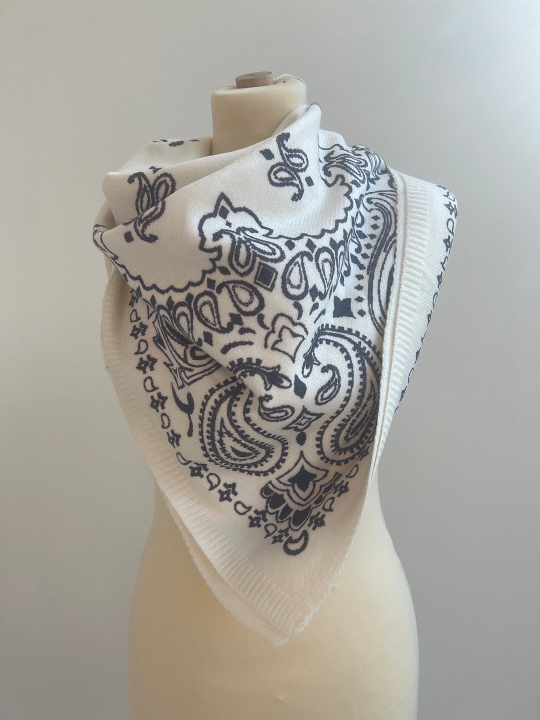 Écharpe bandana blanc