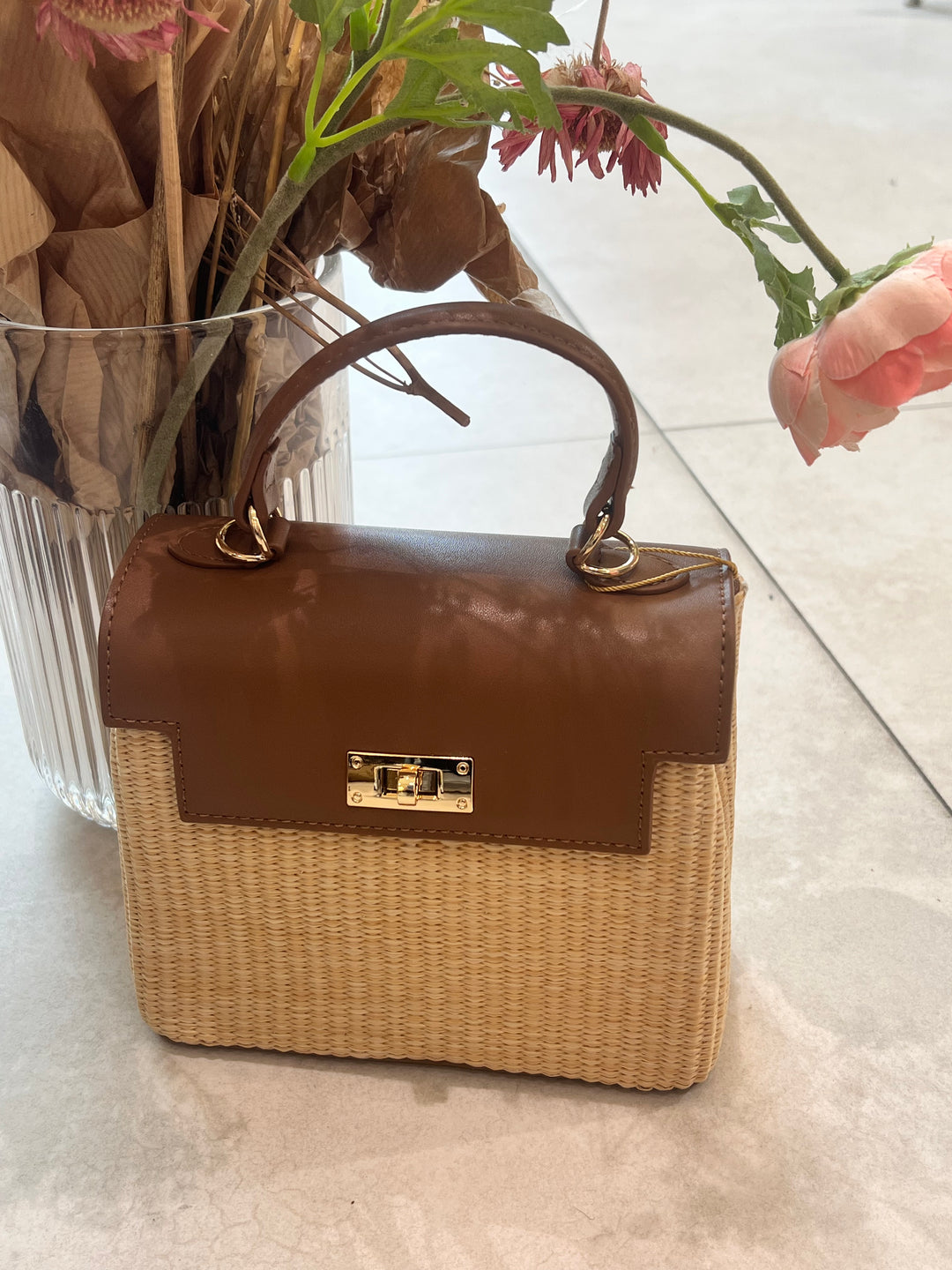 Sac paille marron 5926
