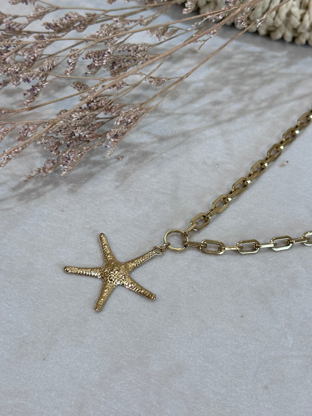 Collier pendentif étoile de mer