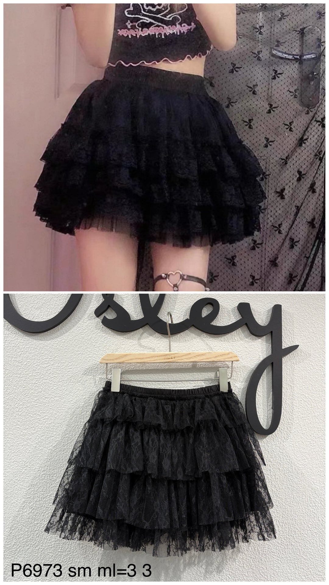 Jupe tule noir 6973