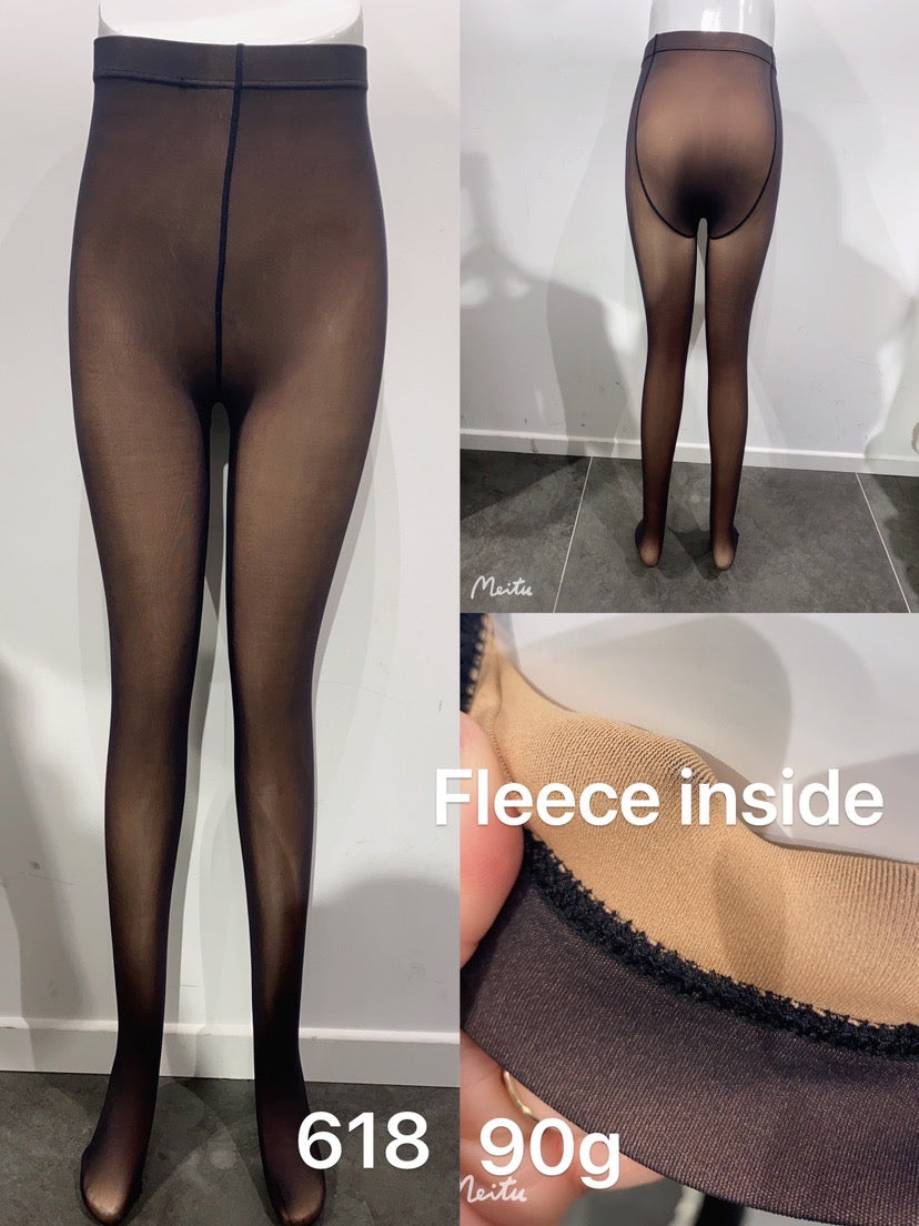 Collant effet transparent chaude