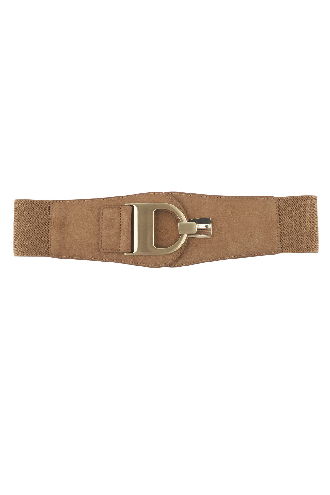 Ceinture épaisse boucle D Camel