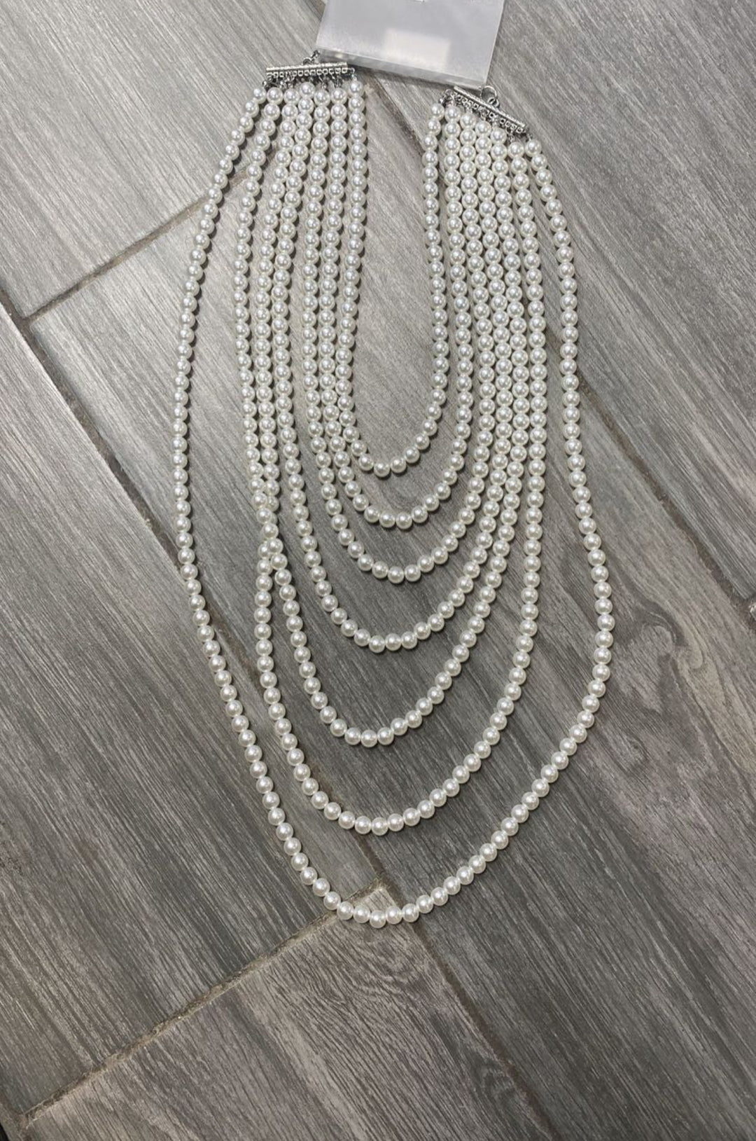 Collier multi-rang perles