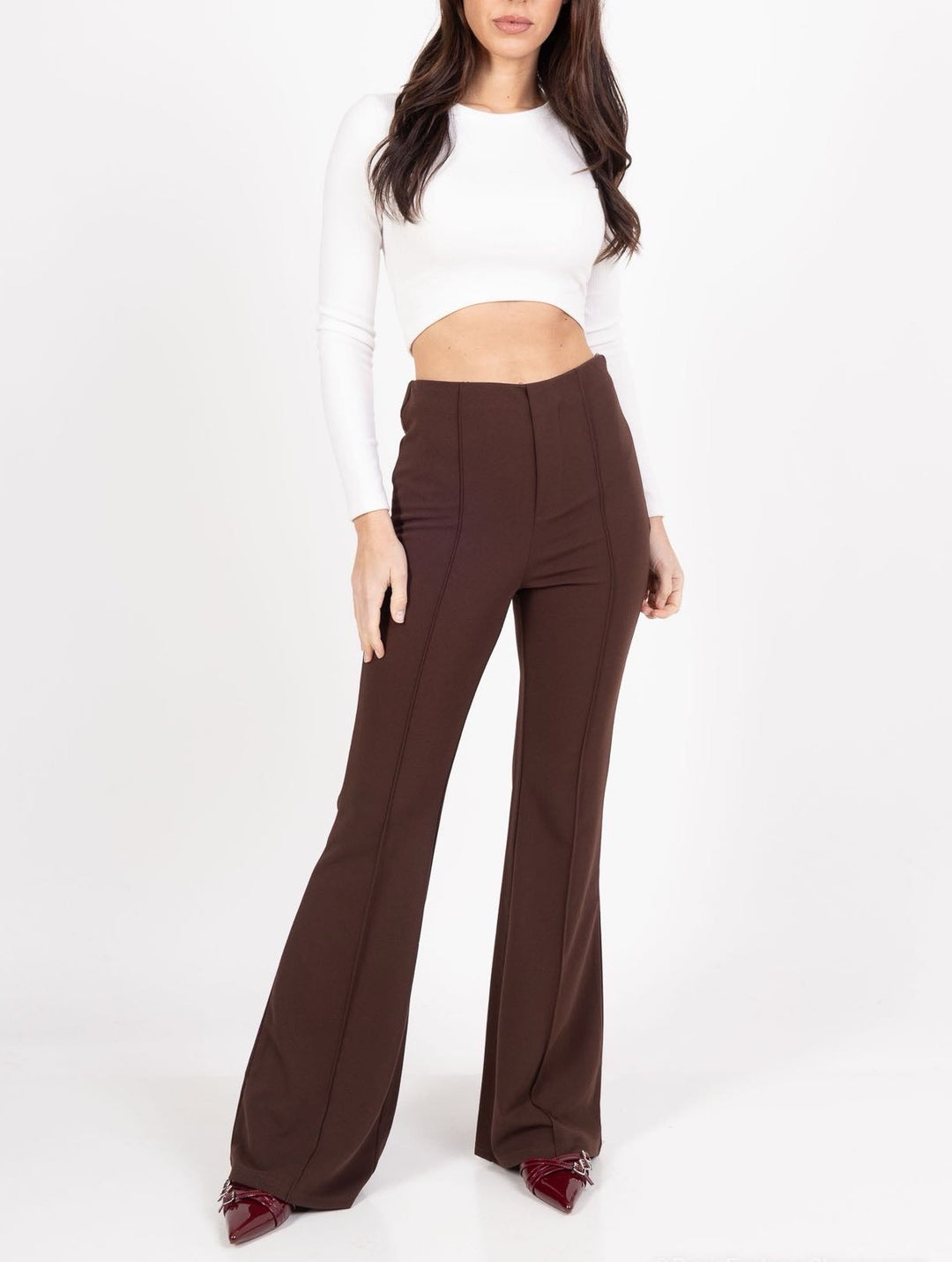 Pantalon fluide taille haute CHOCO 7069