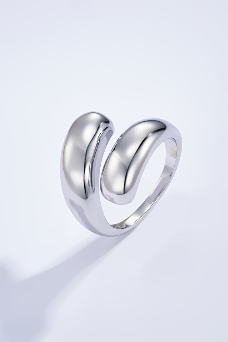 Bague épaisse enroulée argenté
