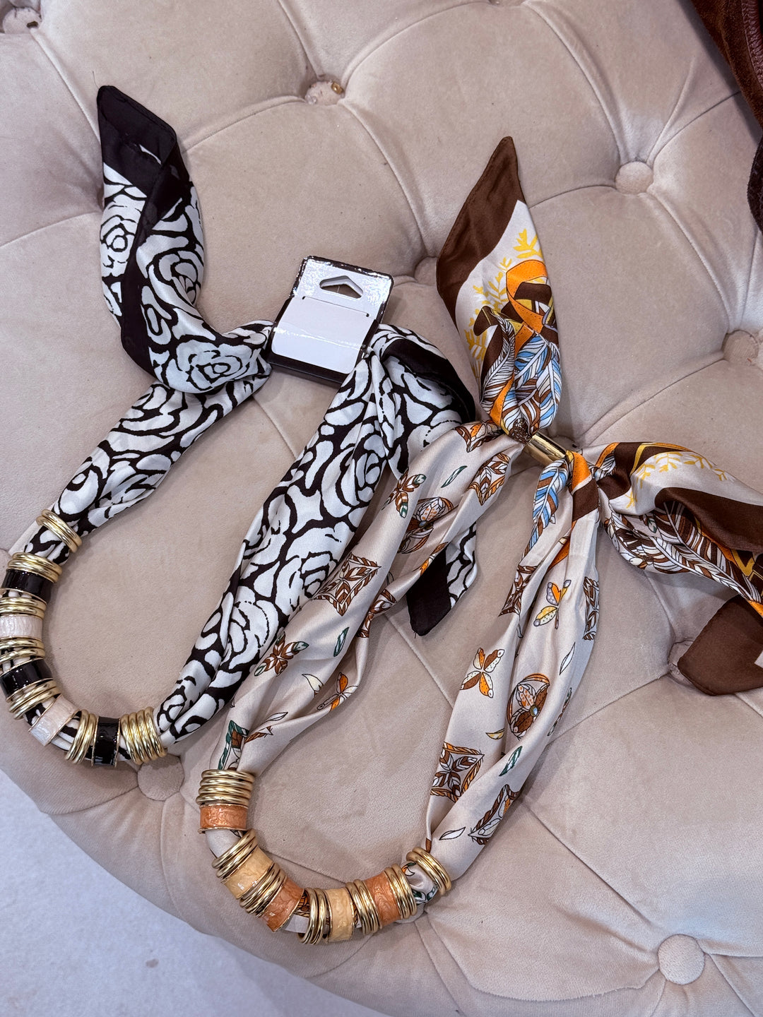 Collier foulard chaîne or