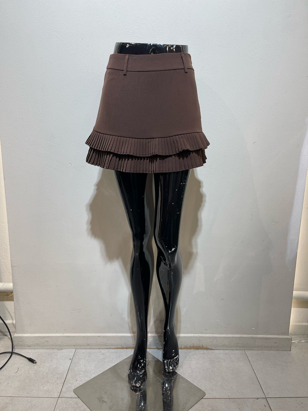 Jupe courte volant Choco 27063