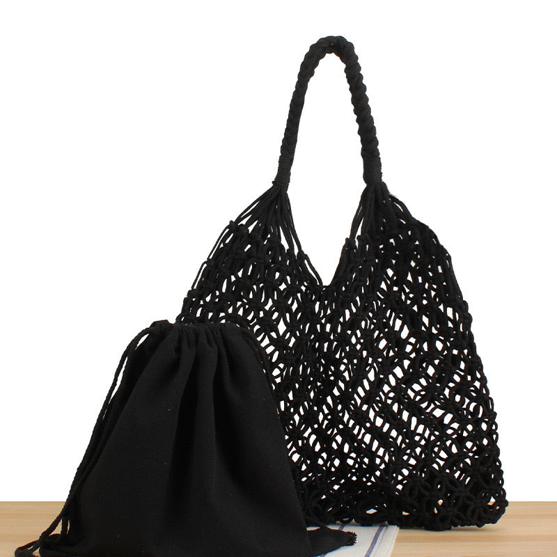Sac crochet noir 2619