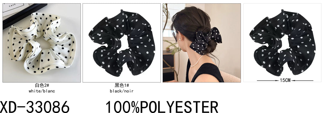 Chouchou moyen noir point blanc