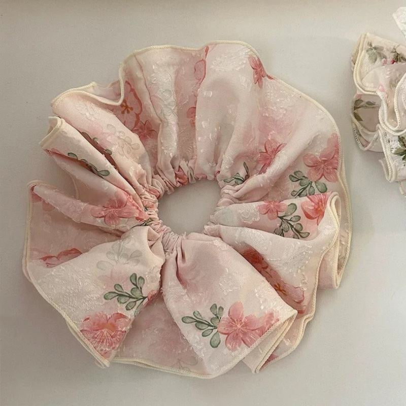 Chouchou rose fleur