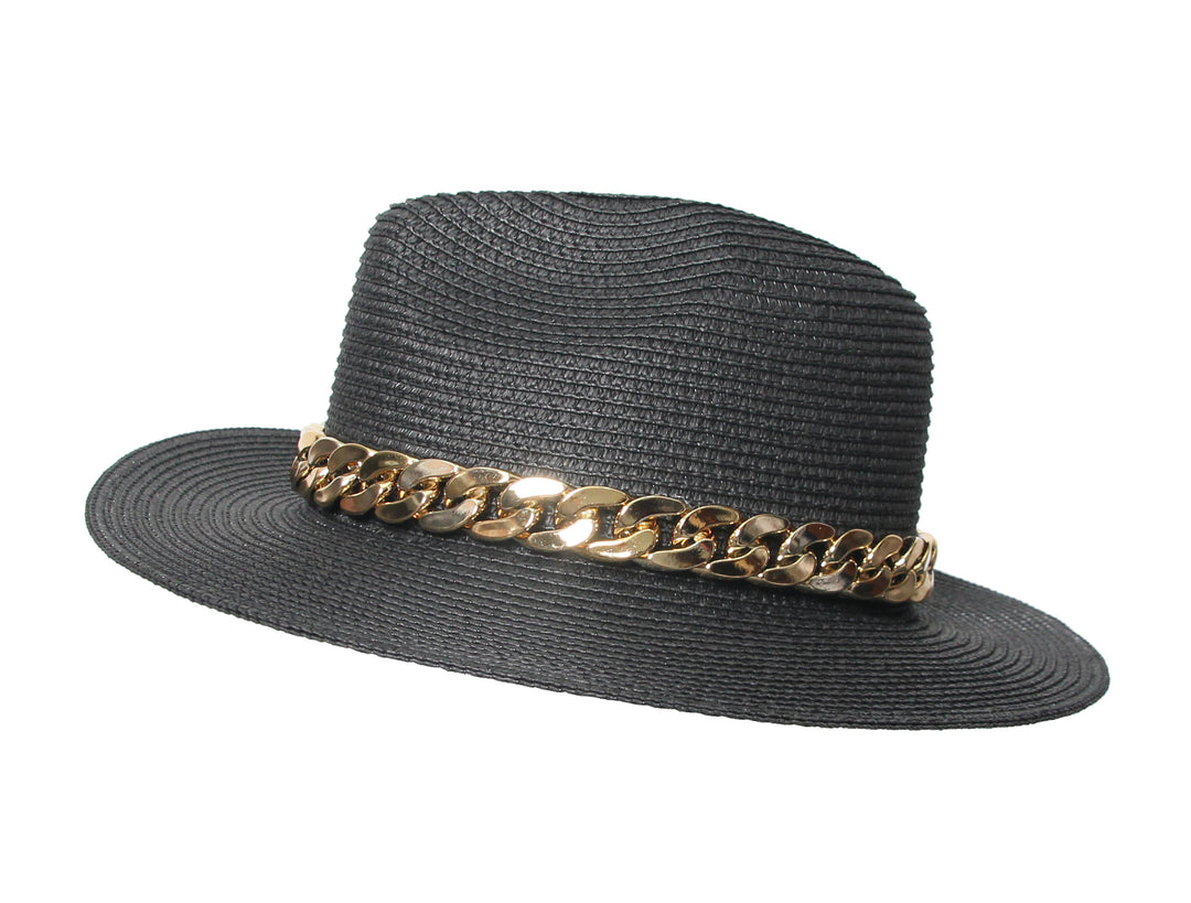 Chapeau noir chaine