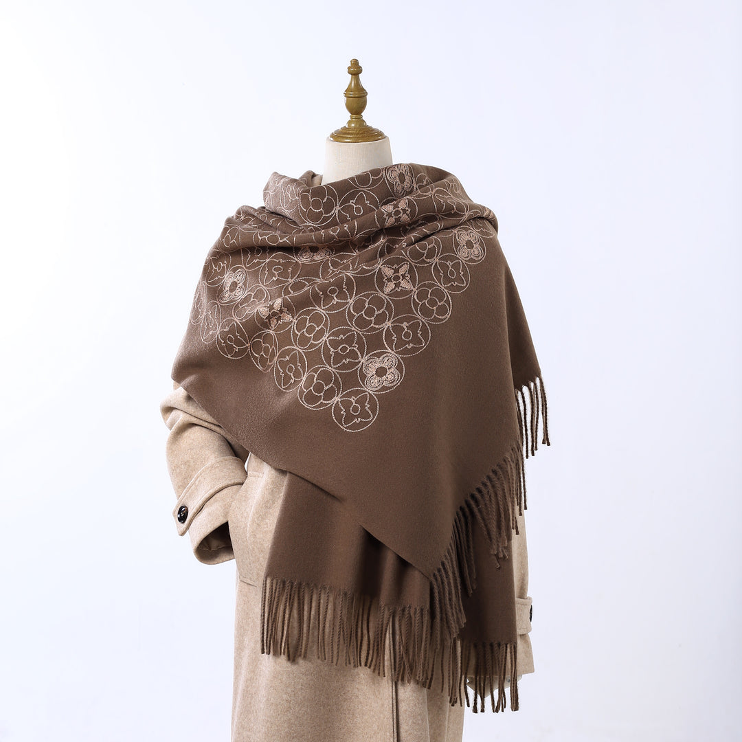 Écharpe Taupe motif