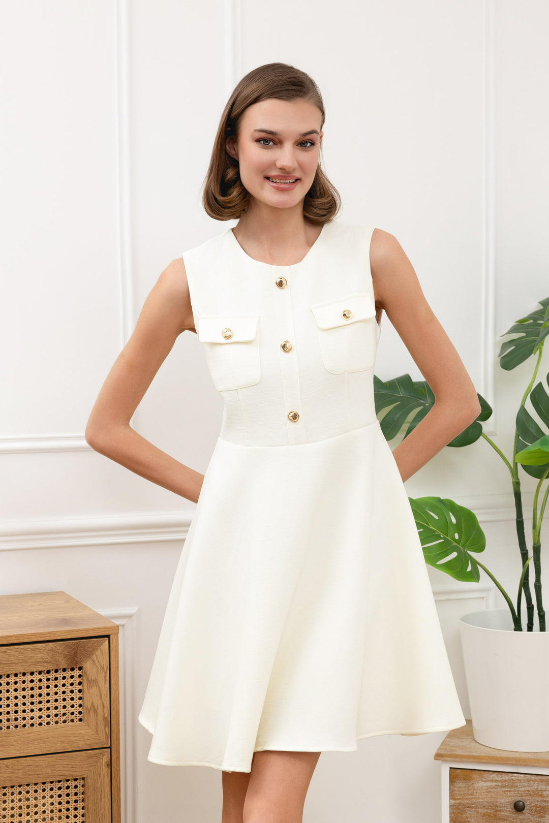 Robe blanc cha-cha2039