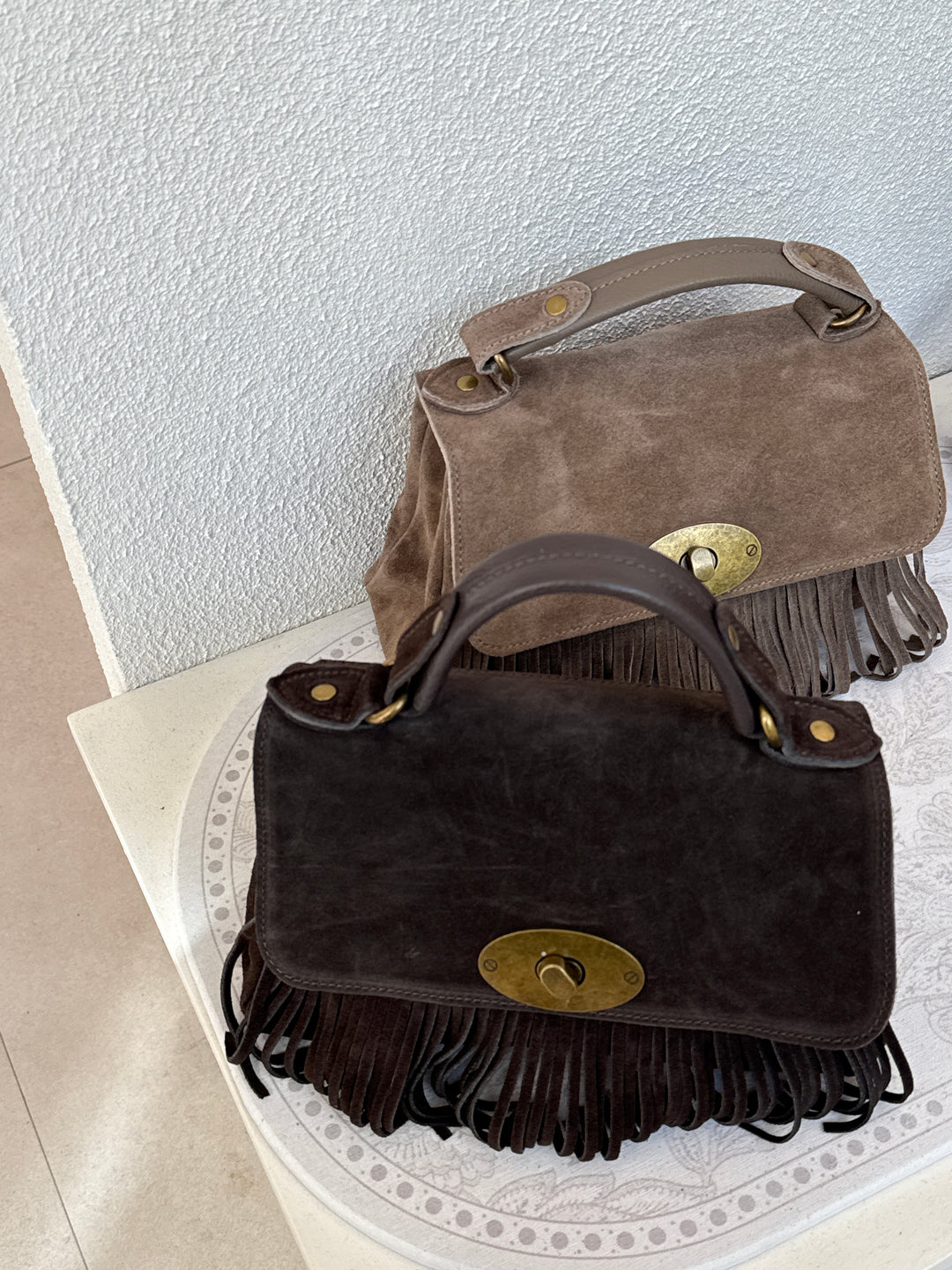 Sac cartable frange