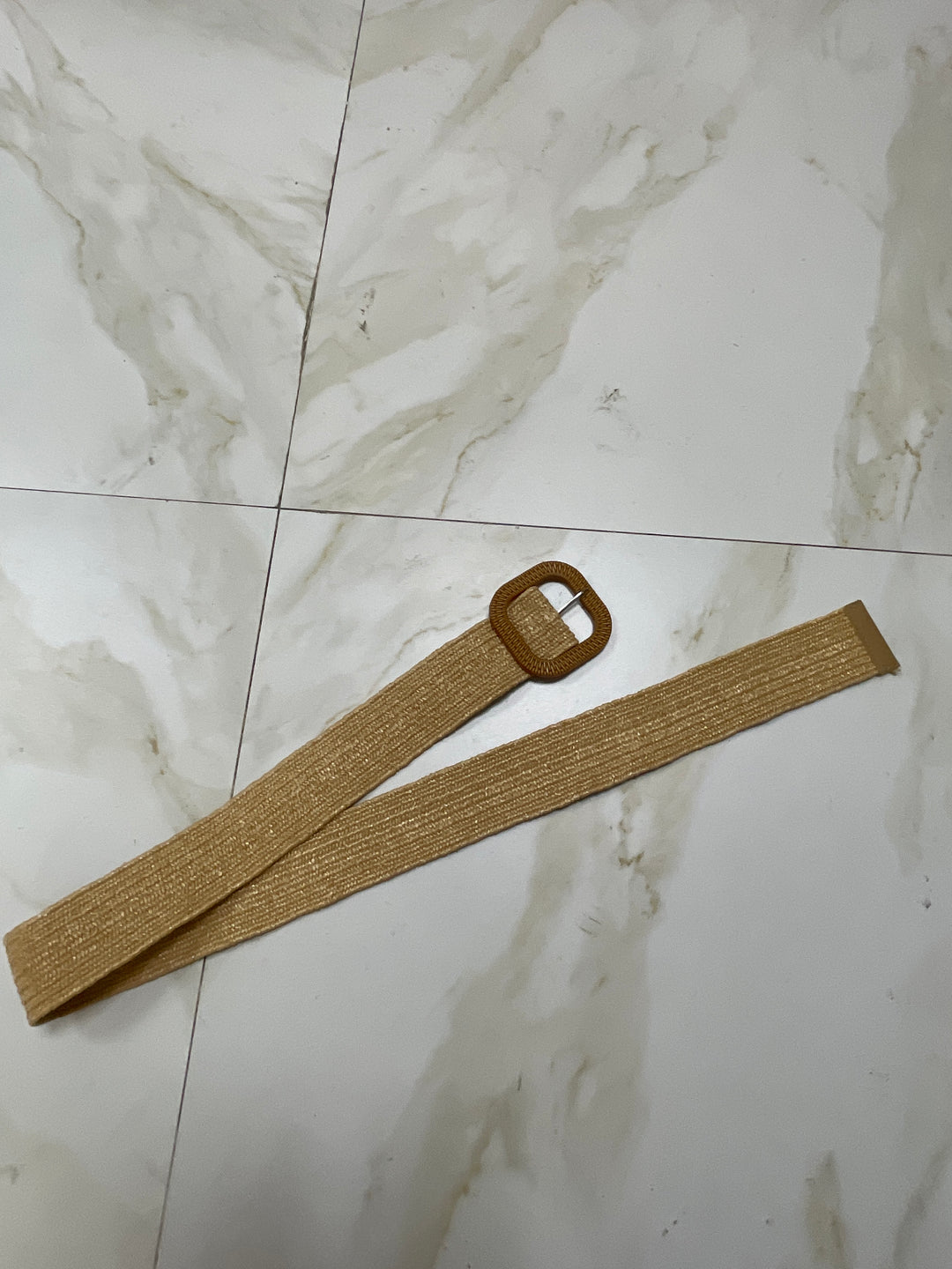 Ceinture camel boucle tressée