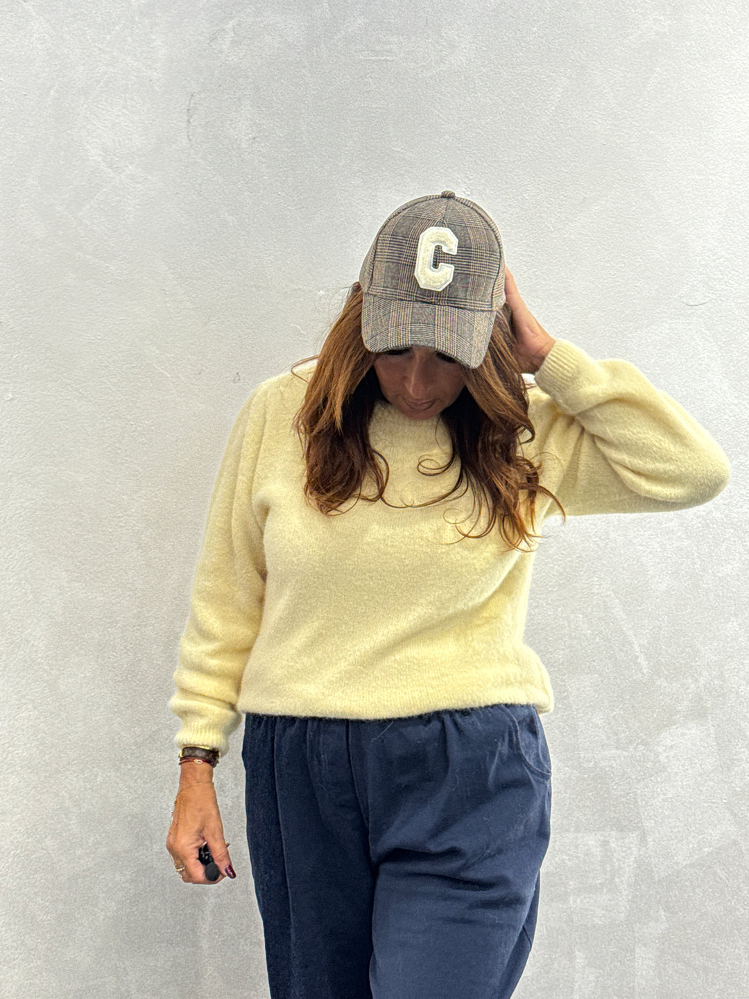 Pull alpaga manches long jaune