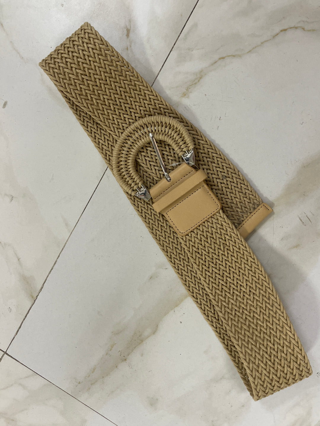 Ceinture tressée rond metal