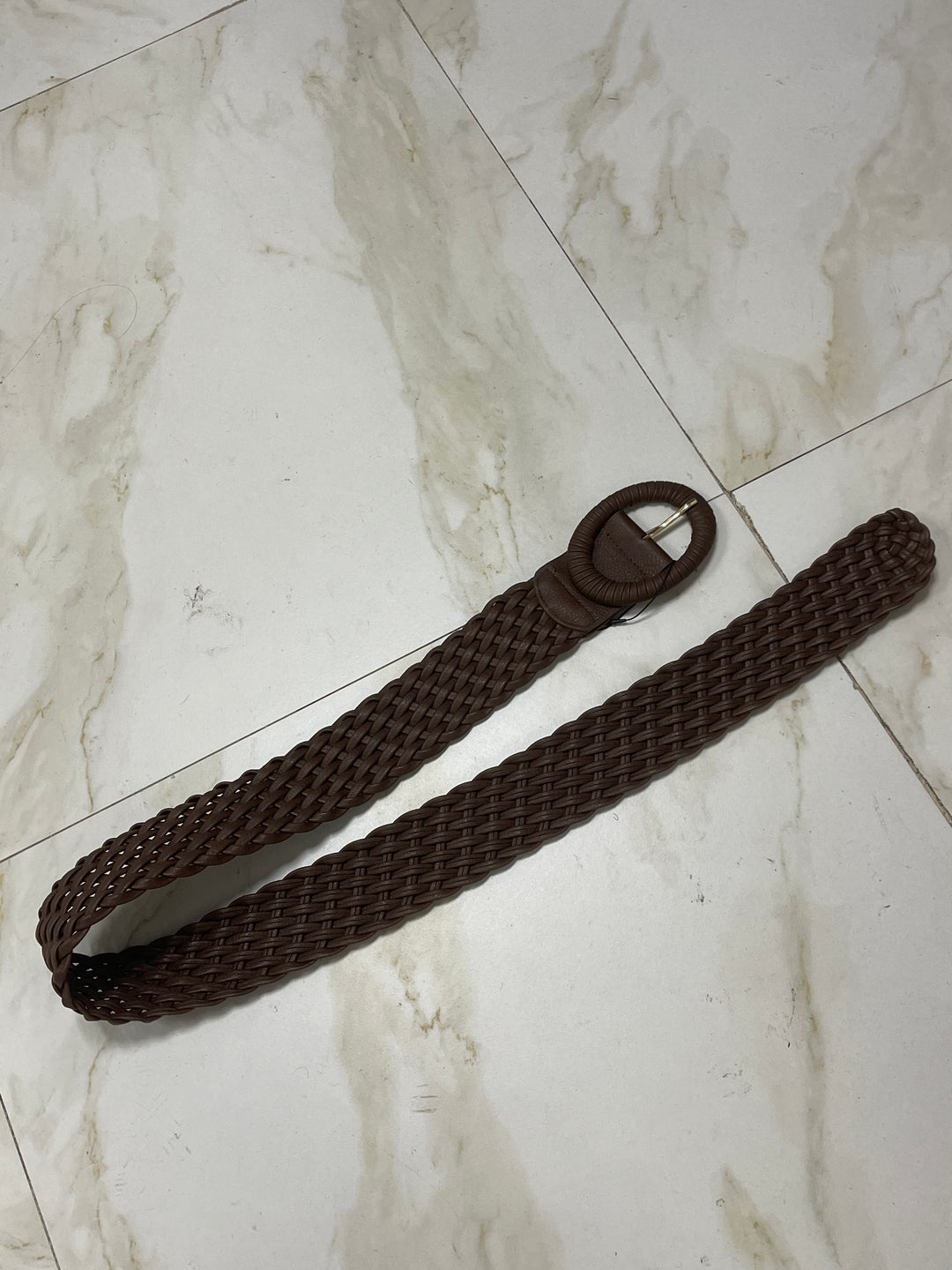 Ceinture tressée choco