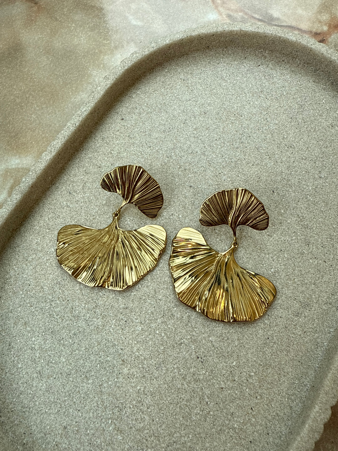 boucles d'oreilles ginkgo