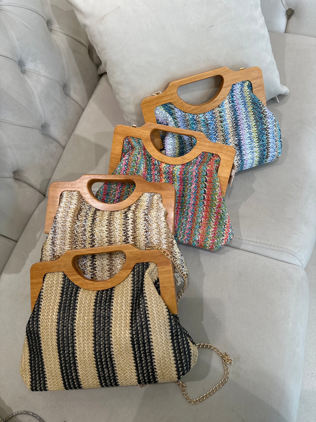 Sac paille en bois