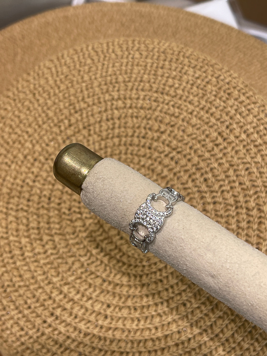 Bague C strass argente