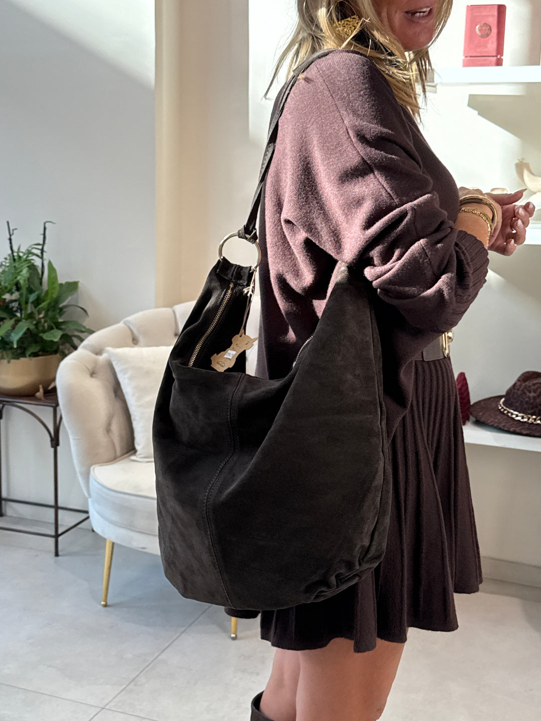 Sac cuir besace Choco 7298