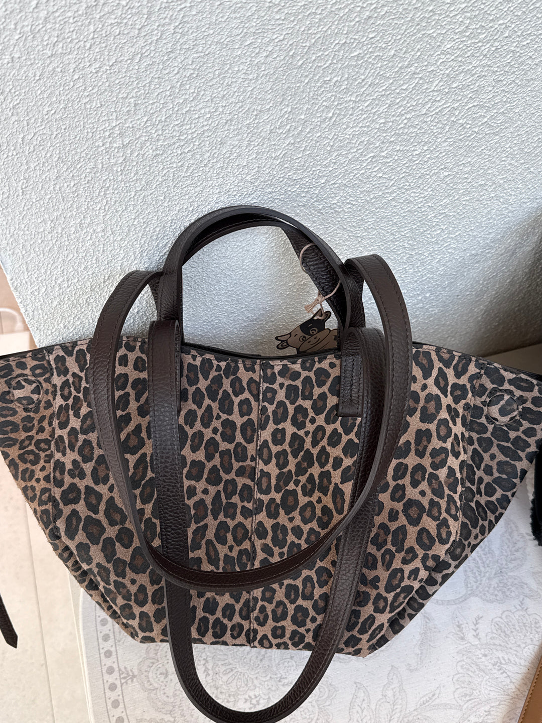 Sac cuir léopard