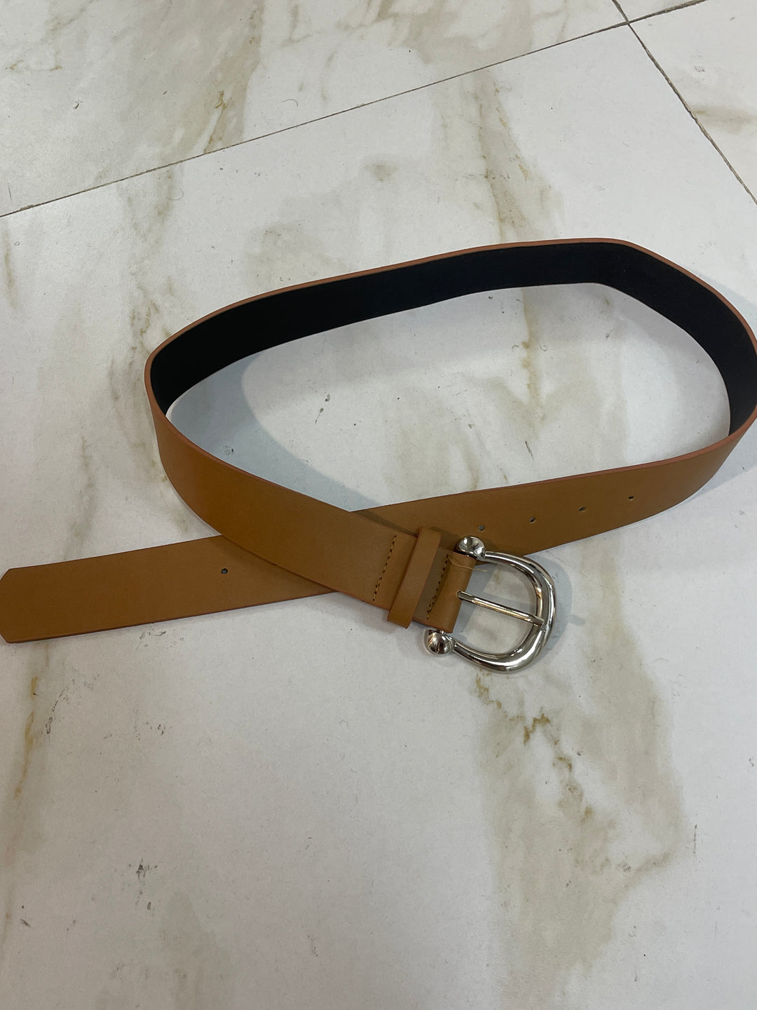Ceinture camel boucle épaisse