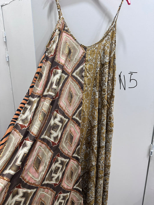 Robe imprimée patchwork loose