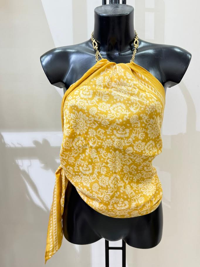 Petit Foulard carré JAUNE N63