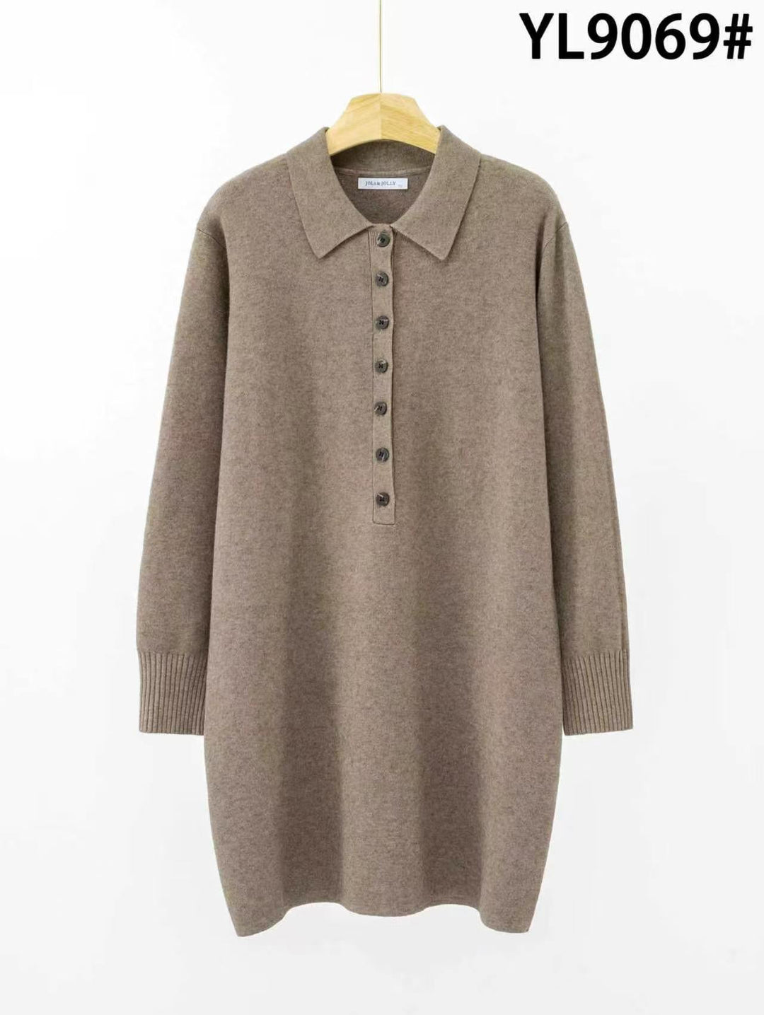 Robe tunique maille boutonnée YL9069
