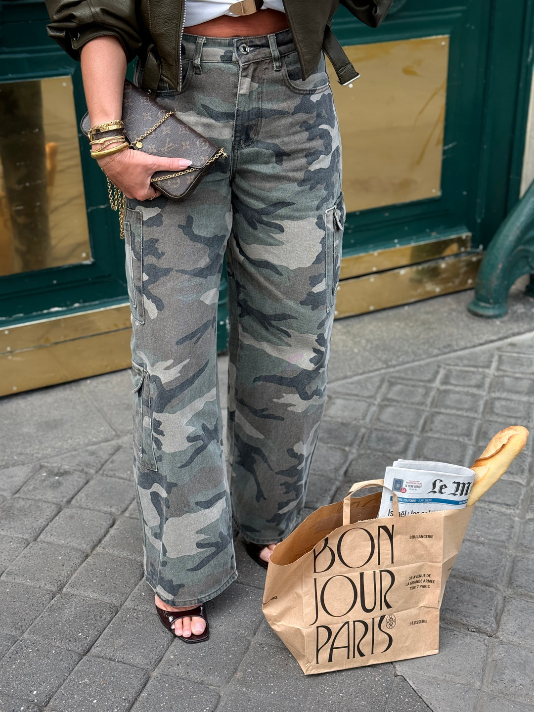 Jean ballon droit militaire 7121 Kaki foncé