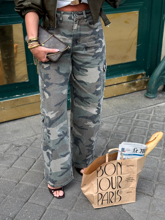 Jean ballon droit militaire 7121 Kaki foncé
