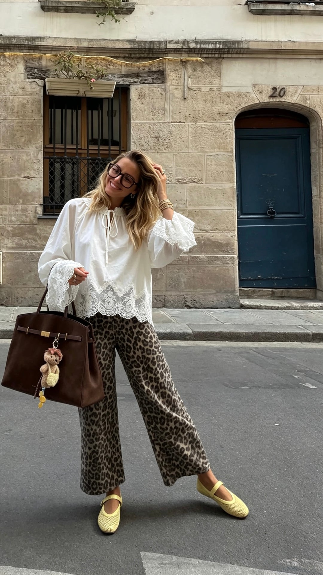 Blouse manches dentelles volant 5456