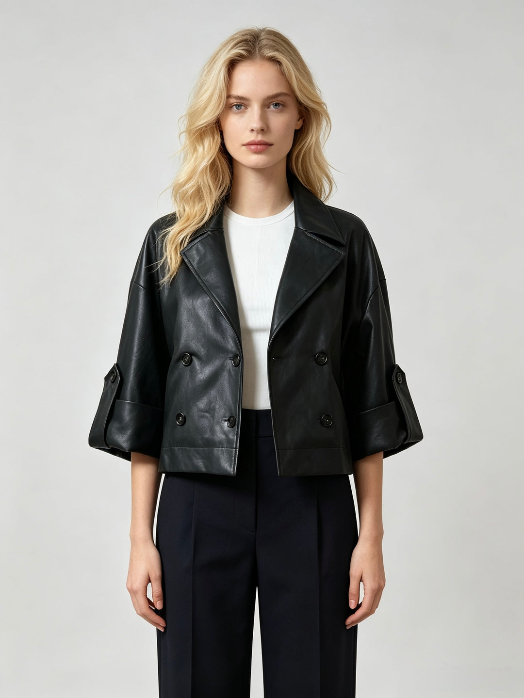Veste similicuir Nina Noir 8509