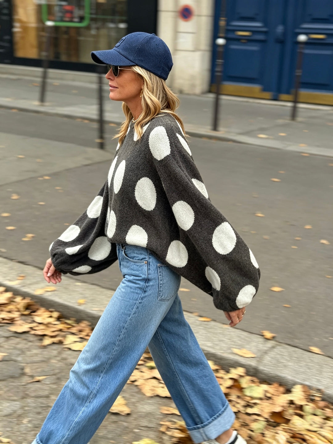 Pull à pois choco 5541
