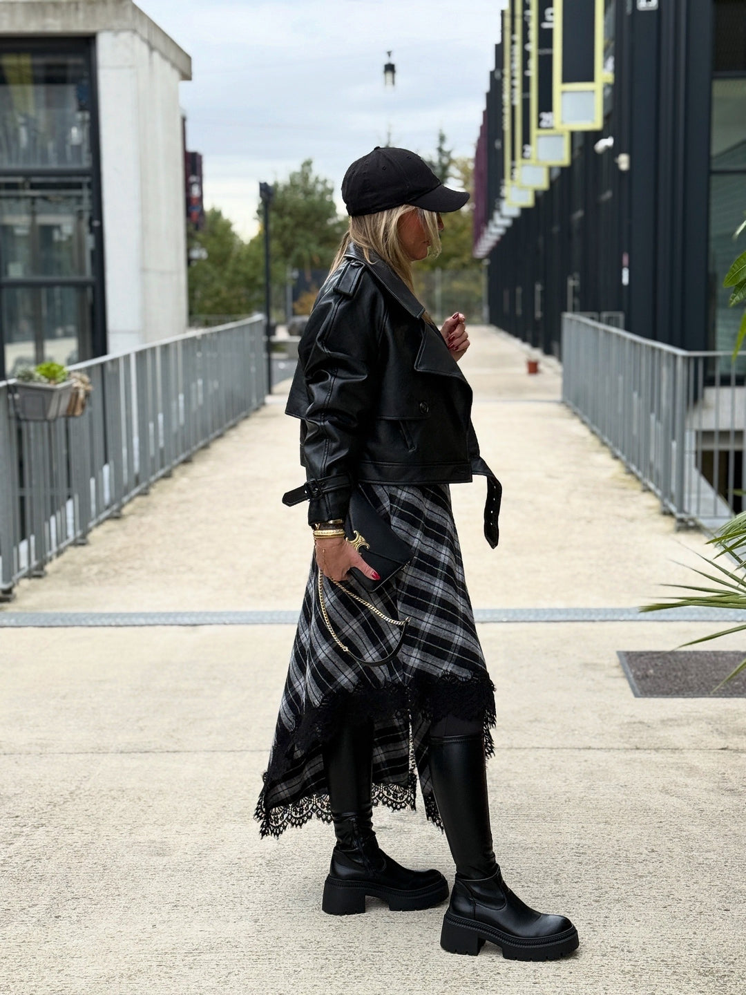 Veste similicuir courte Noir 5637