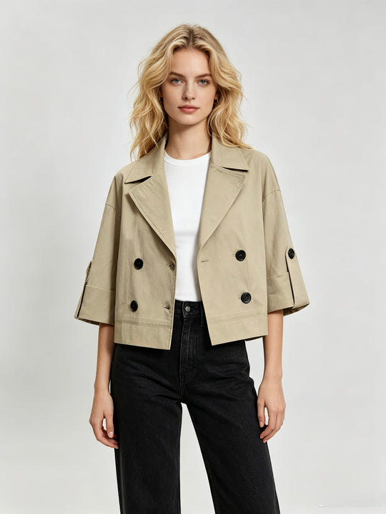 Veste beige manches 3/4 8496