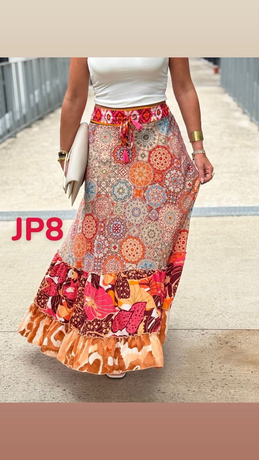 Jupe imprimée patchwork
