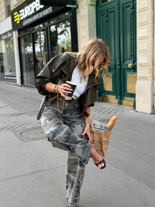 Jean ballon droit militaire 7121 Kaki foncé