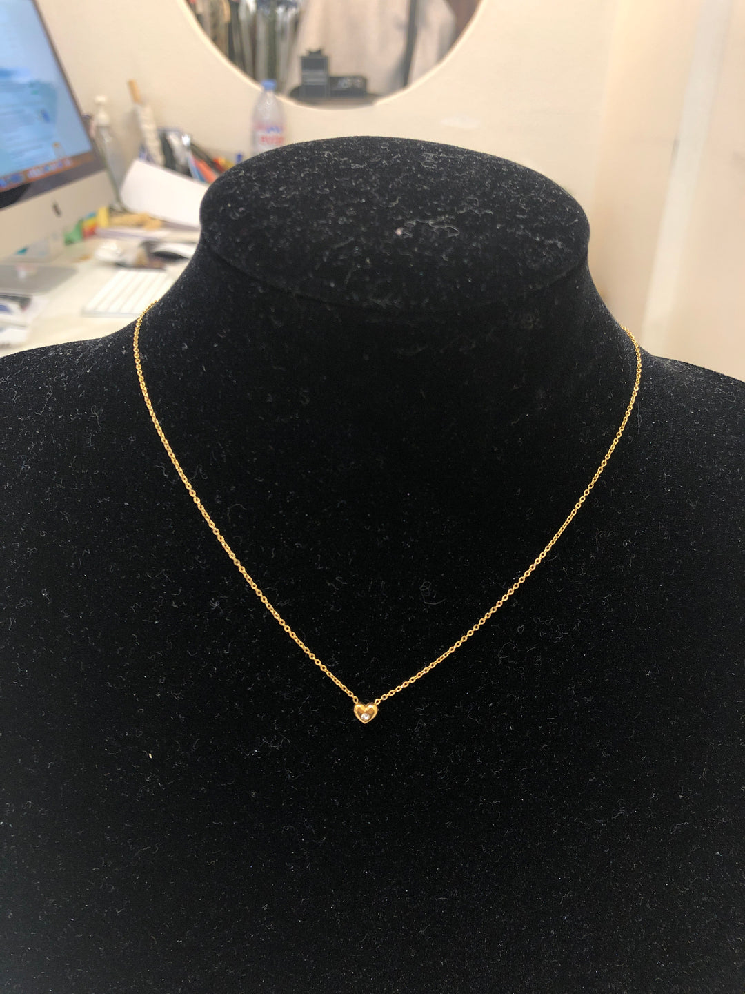 Collier fin cœur