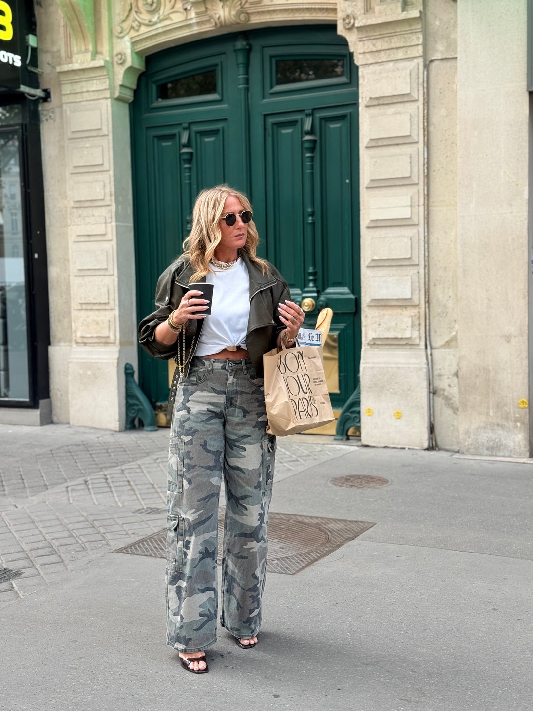 Jean ballon droit militaire 7121 Kaki foncé