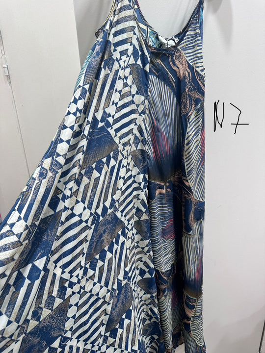 Robe imprimée patchwork loose