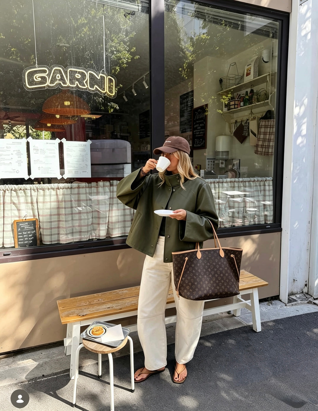 Veste similicuir manches larges kaki Cv2220