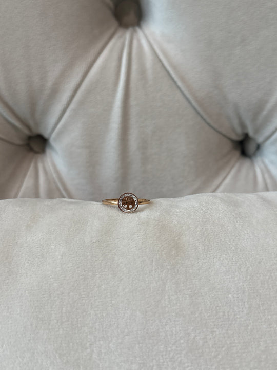 Bague ronde or rose